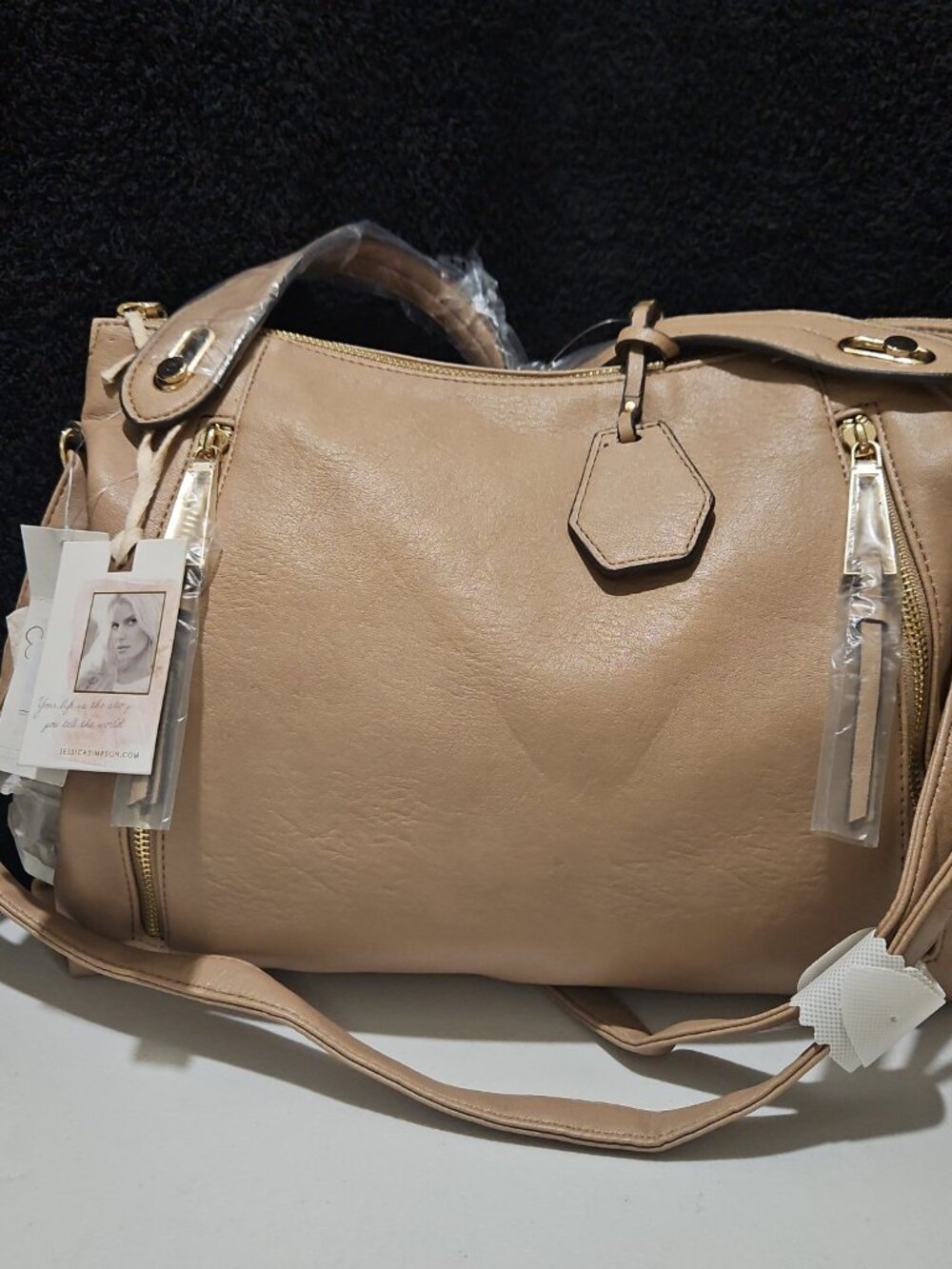 Jessica Simpson Tan Hobo Crossbody Bag NWT